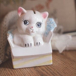 Cat in Box Piggy Bank